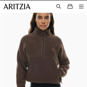 ARITZIA TNA Brown Half Zip Pullover NWT